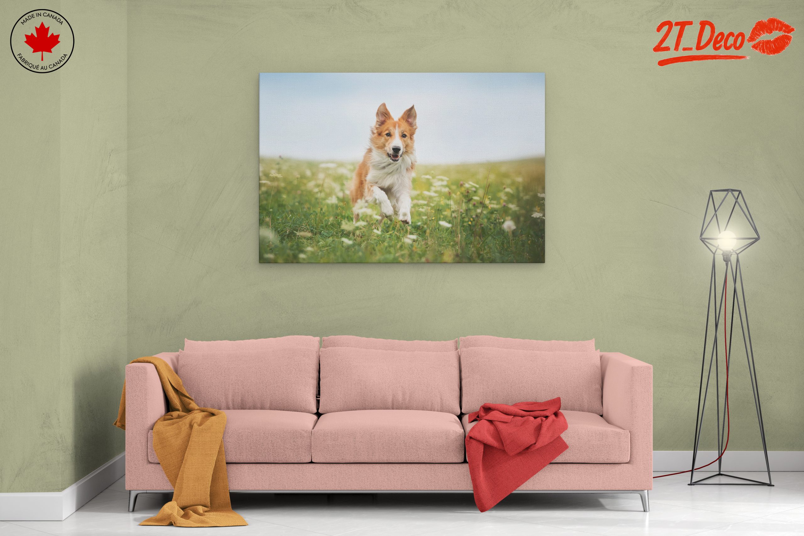 Playful Dog Running in a Field - Image 2