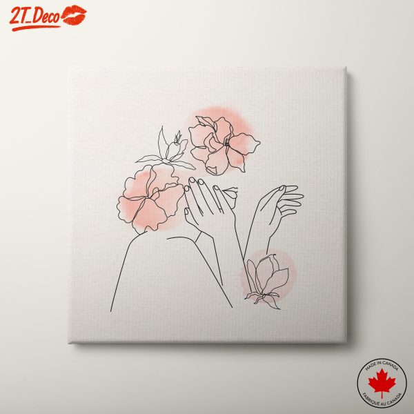 Floral Hands and Botanical Leaves Art