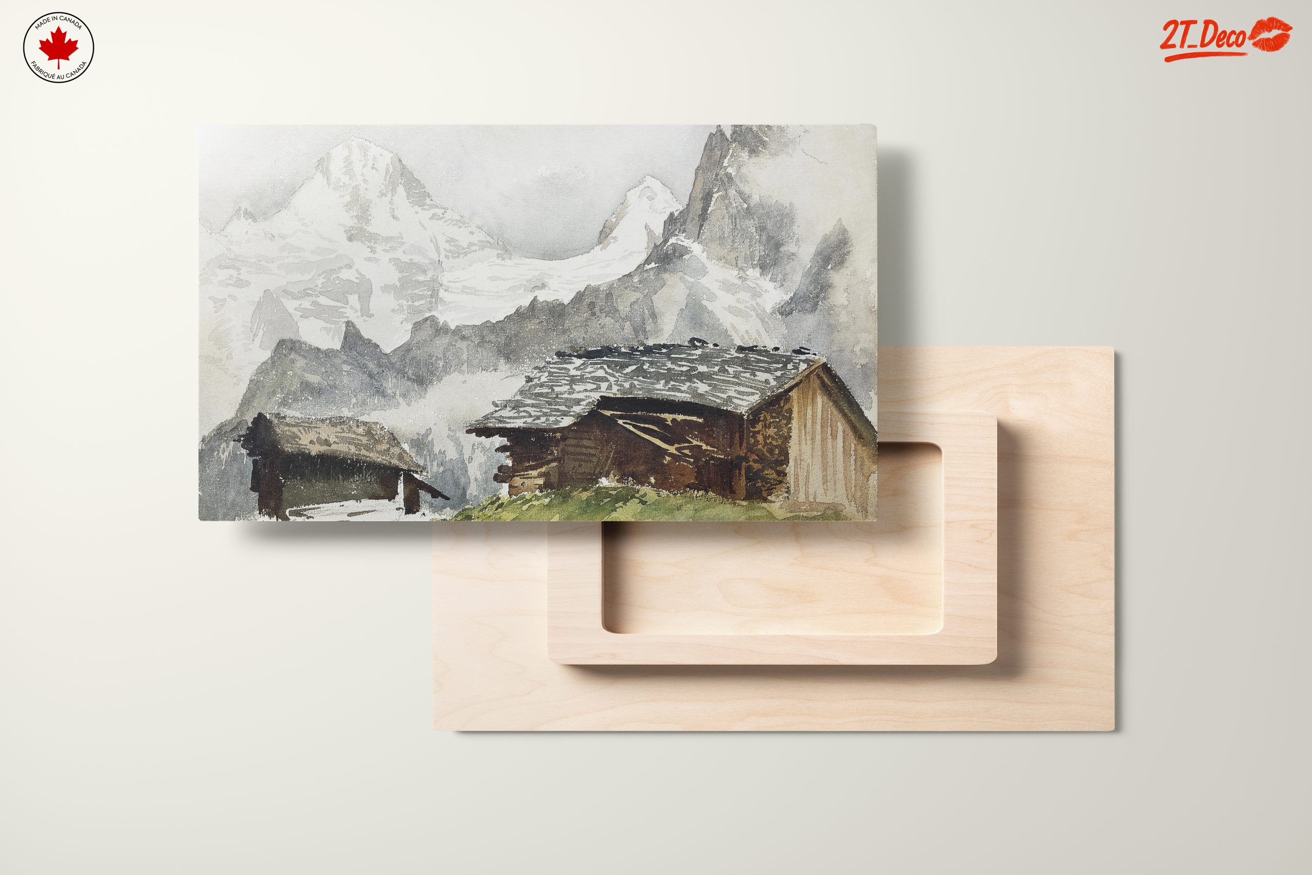 Mountain Landscape with Rustic Cabins - Image 11