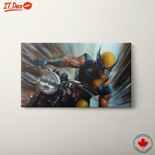 Dynamic Wolverine Art on Motorcycle