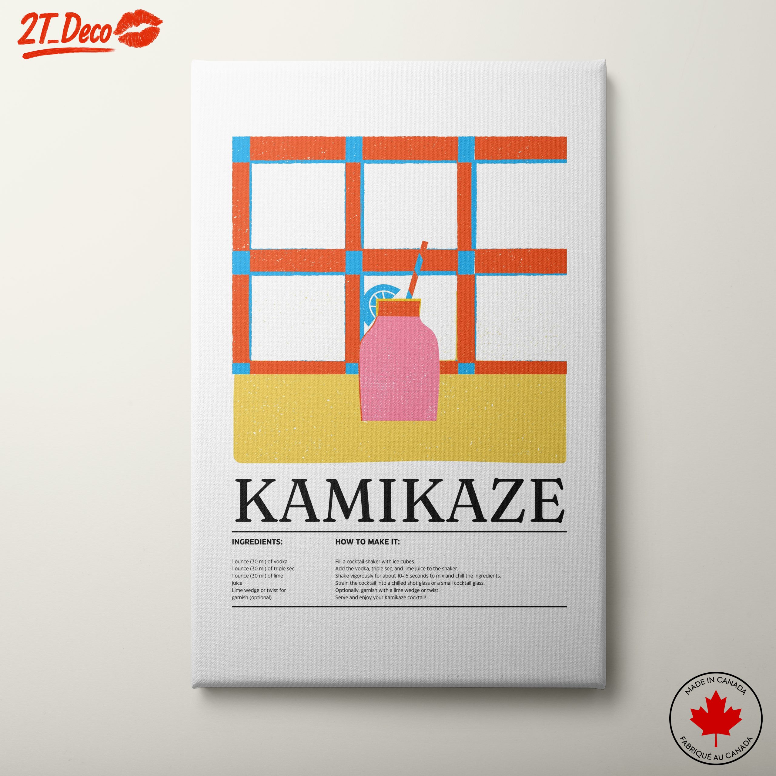 Colorful Kamikaze Cocktail Art