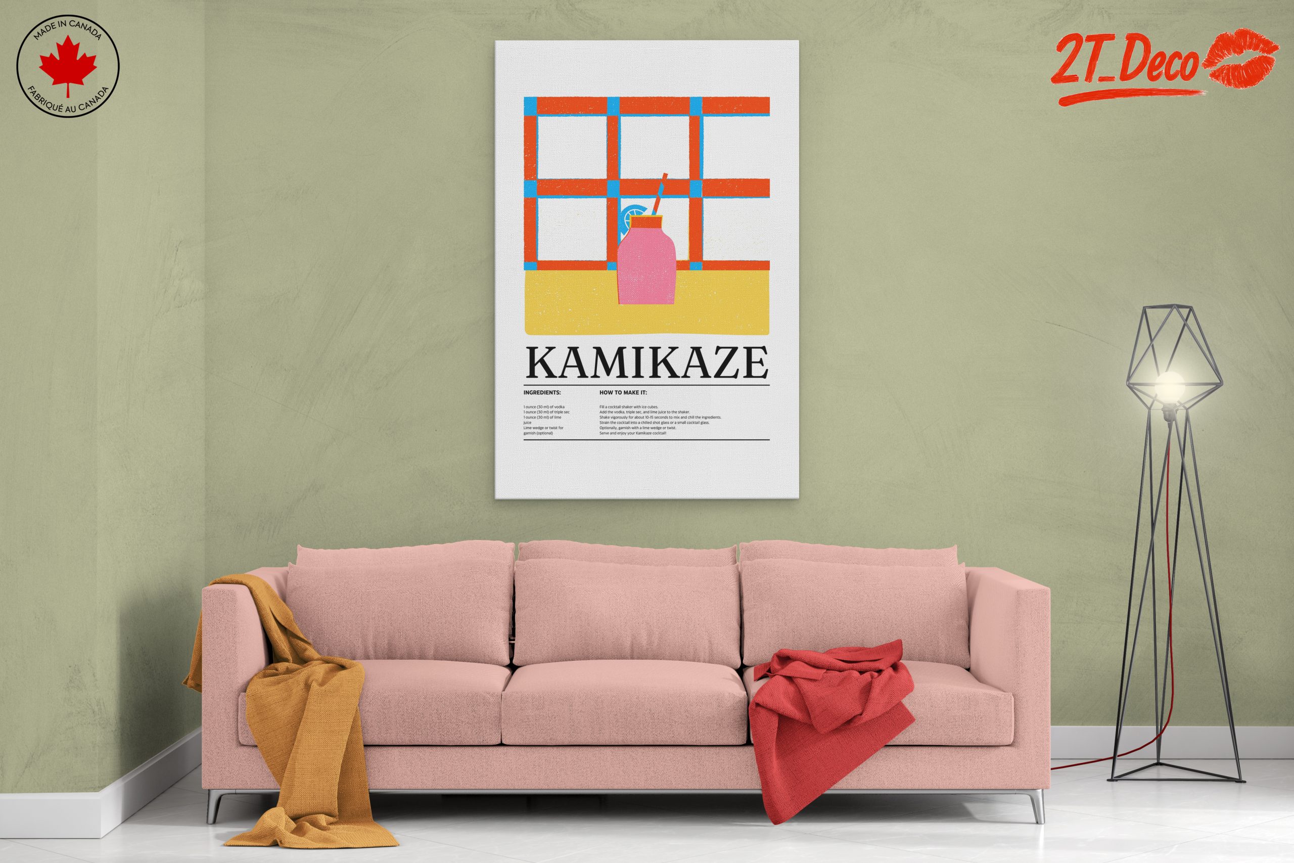 Colorful Kamikaze Cocktail Art - Image 2