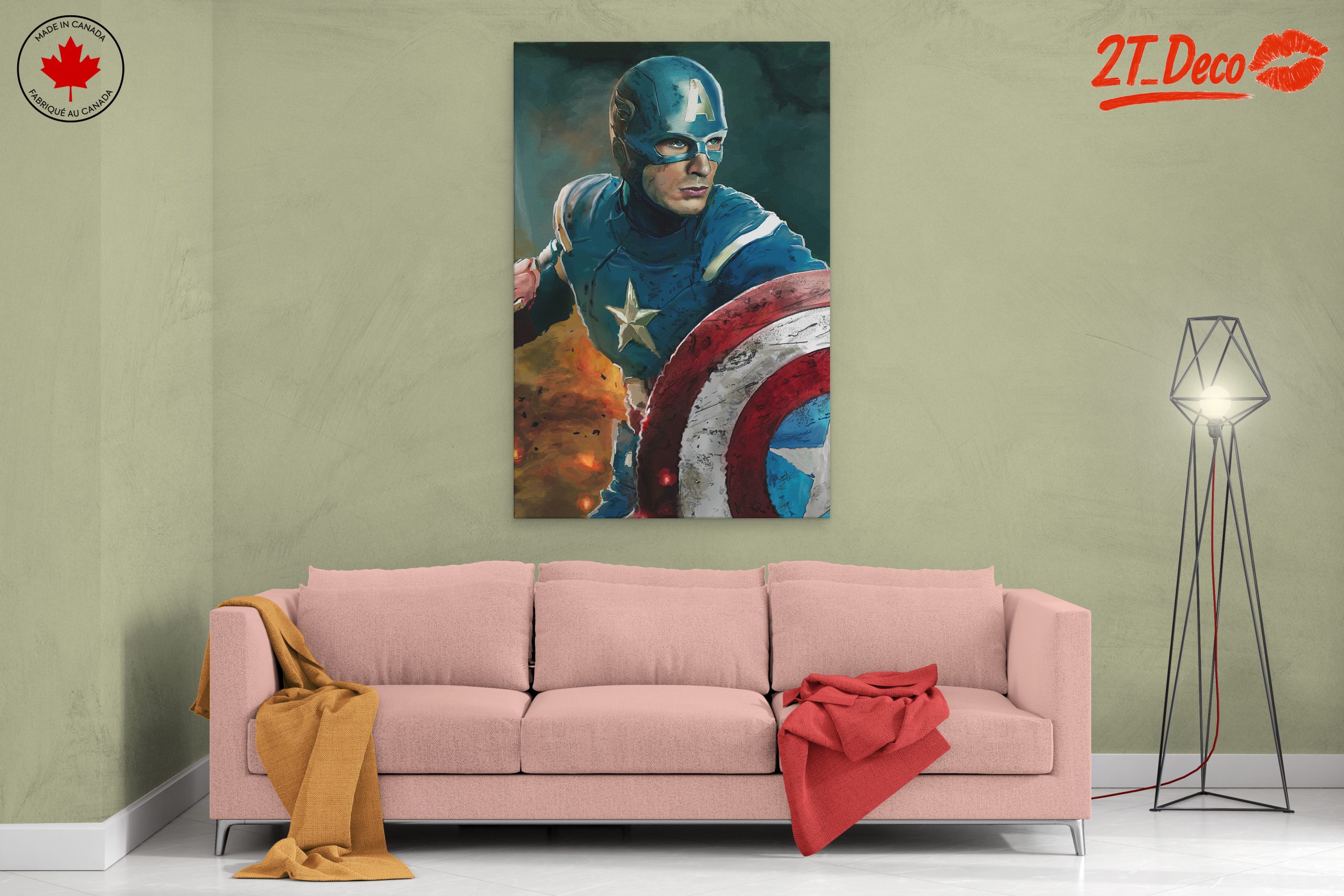 Dynamic Captain America Art Featuring His Shield - Image 2