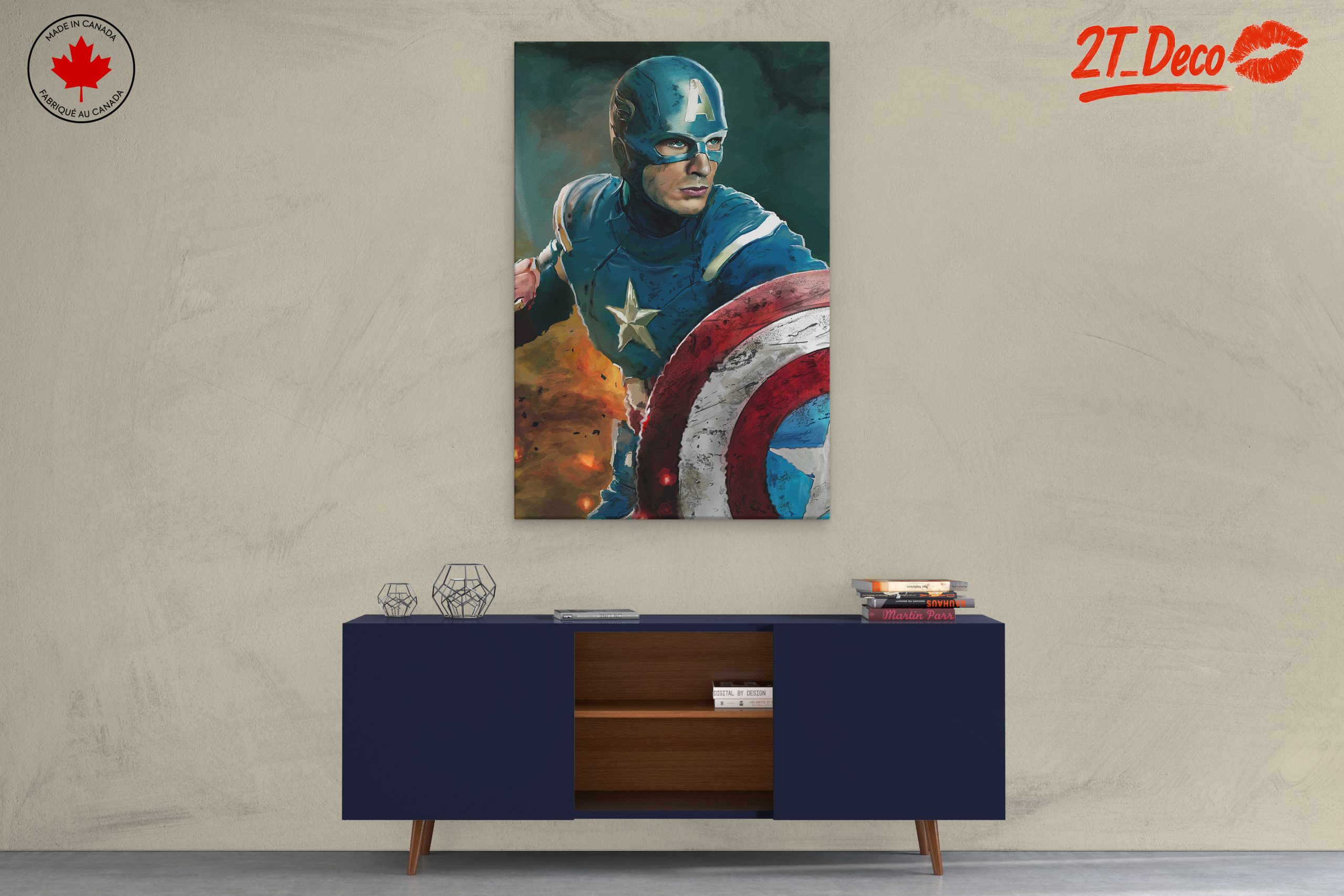 Dynamic Captain America Art Featuring His Shield - Image 3