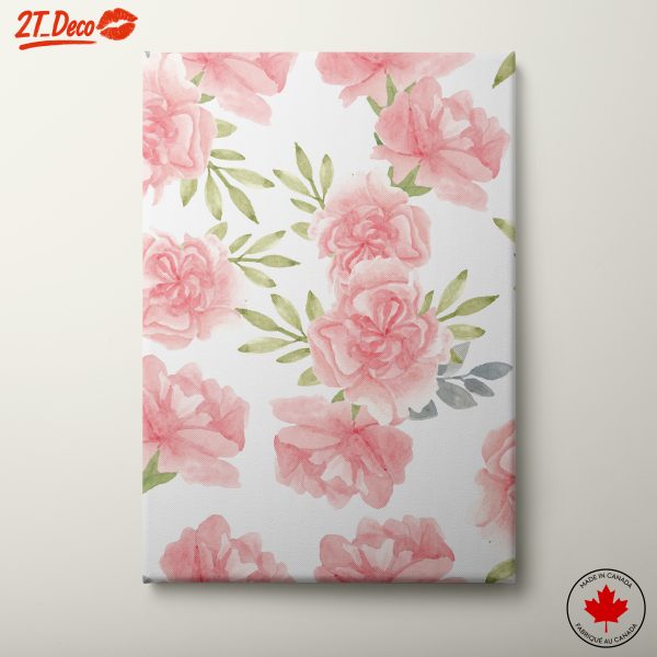 Watercolor Floral Art with Soft Pink Blooms