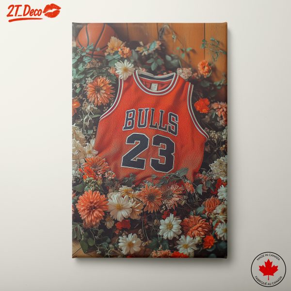 Basketball Jersey Surrounded by Flowers