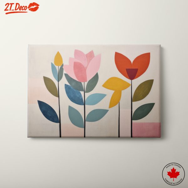 Stylized Floral Artwork with Bright Colors 2