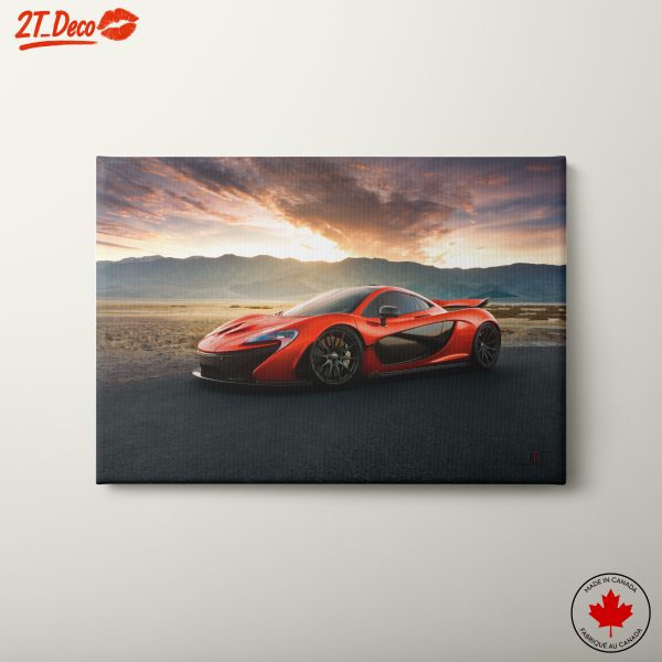 Luxury Sports Car on Sunset Road