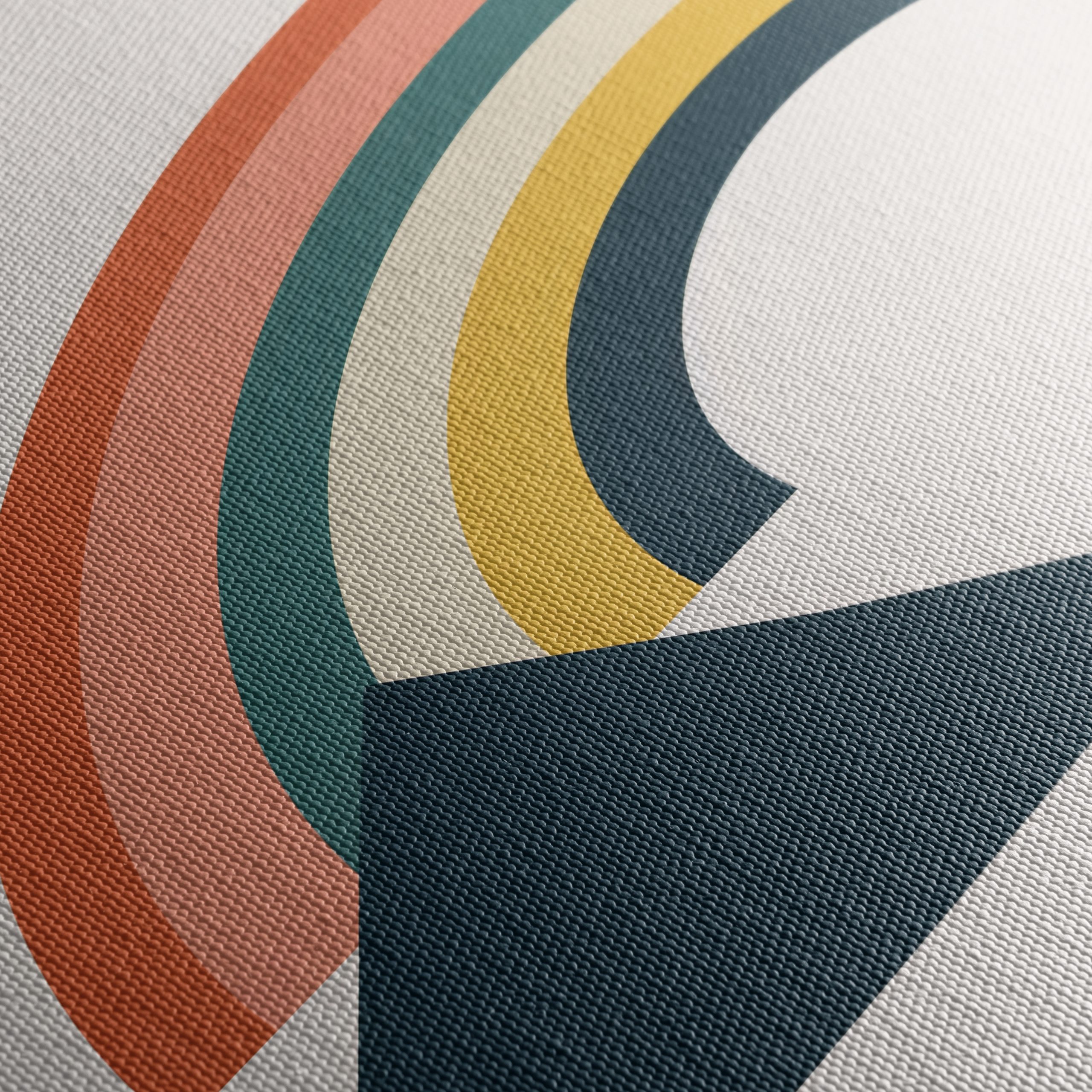 Colorful Geometric Rainbow with Mountains - Image 5