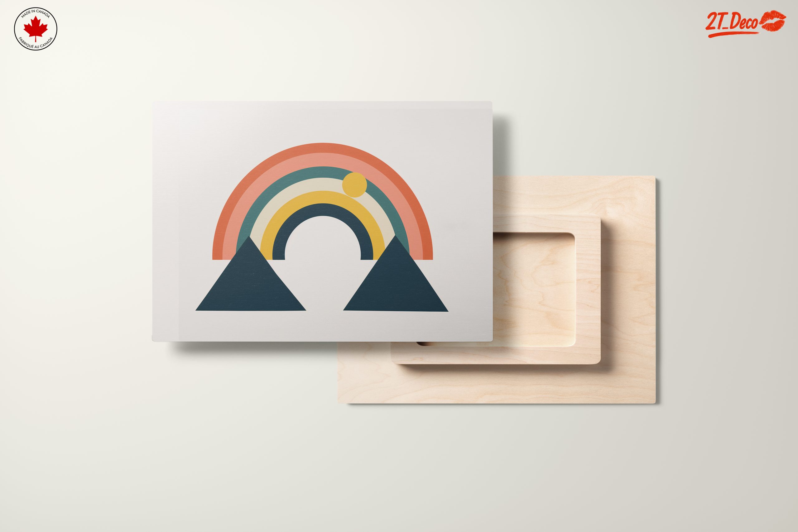 Colorful Geometric Rainbow with Mountains - Image 11