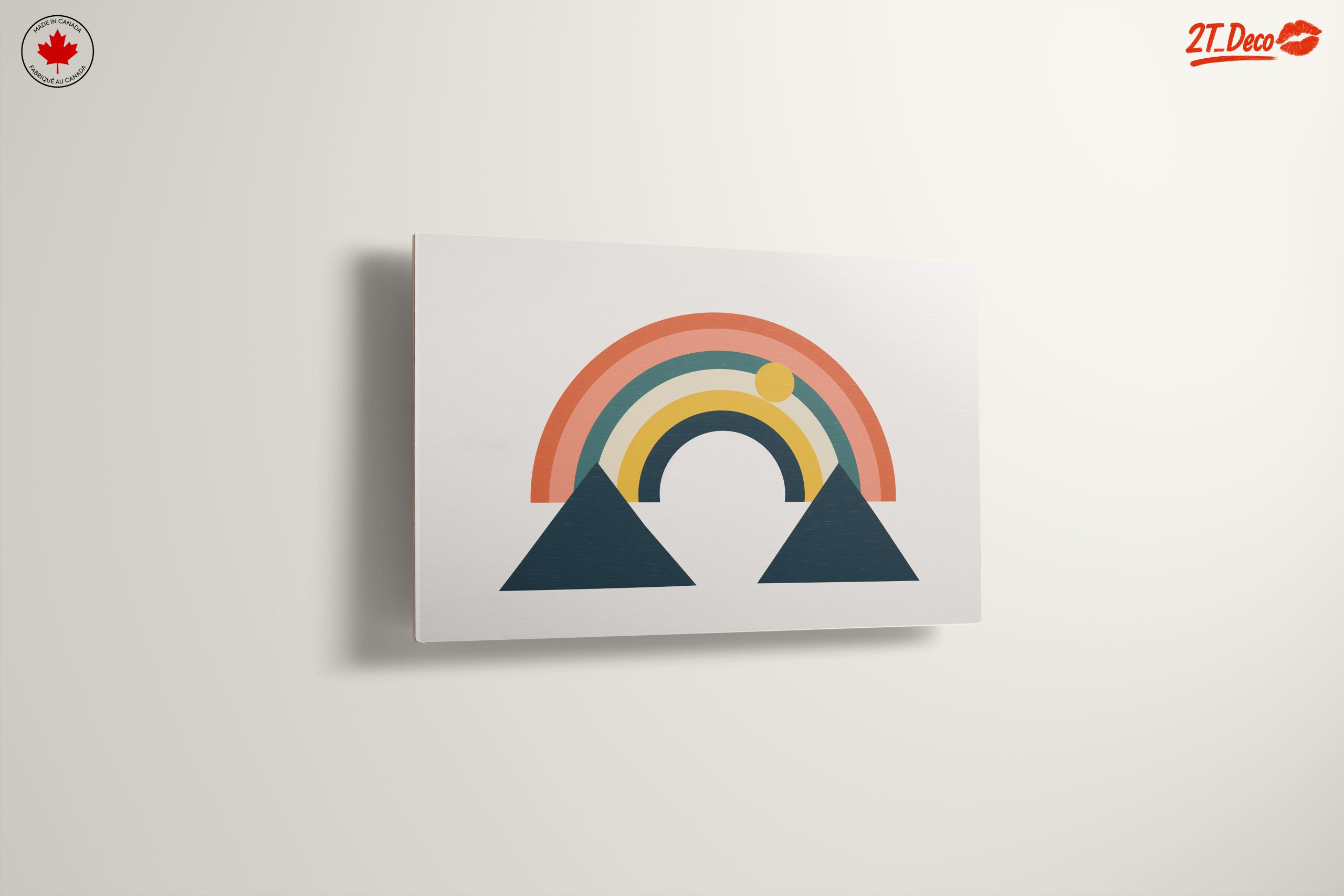 Colorful Geometric Rainbow with Mountains - Image 13