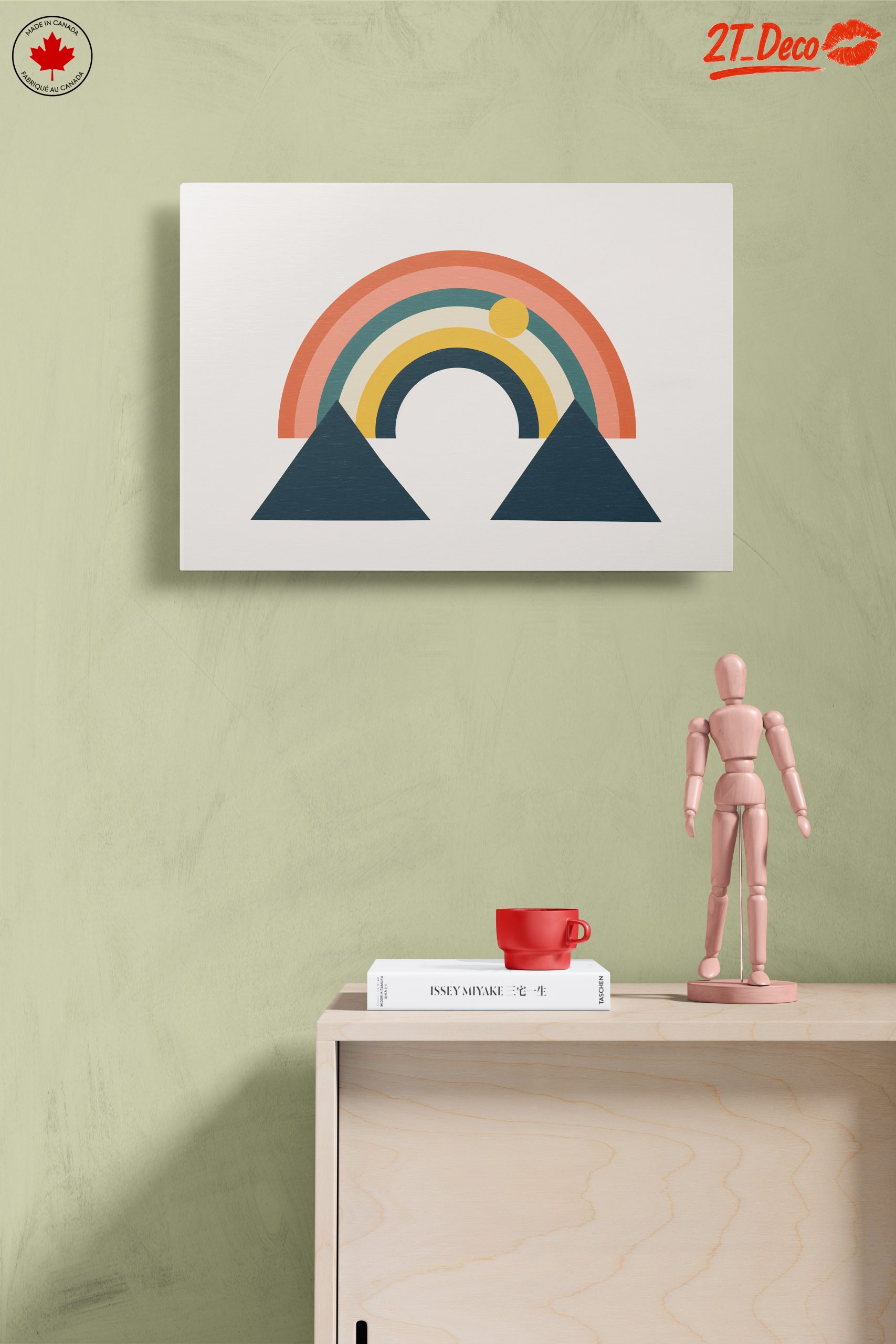 Colorful Geometric Rainbow with Mountains - Image 14