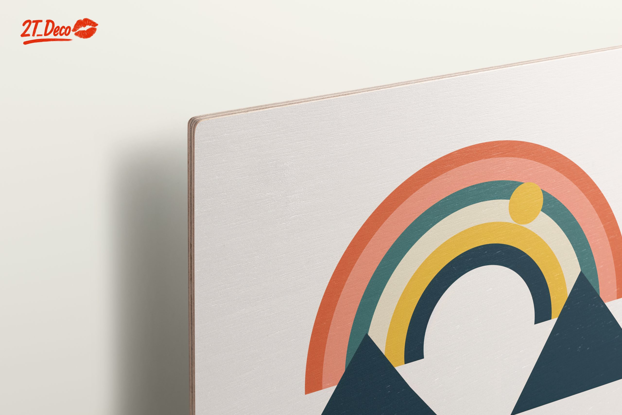 Colorful Geometric Rainbow with Mountains - Image 15