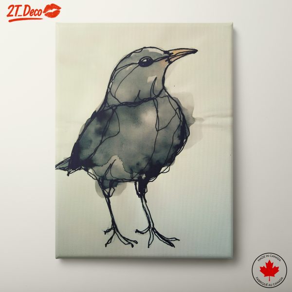 Stylized Bird Line Art