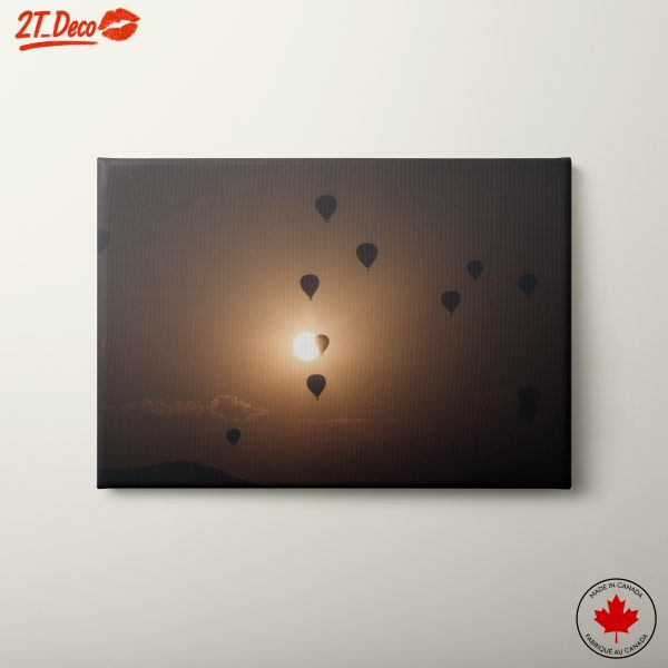 Enchanting Sunset with Hot Air Balloons