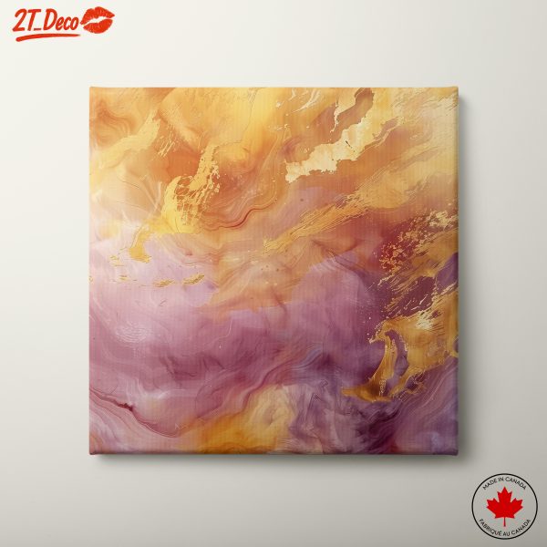Abstract Fluid Art in Warm Tones