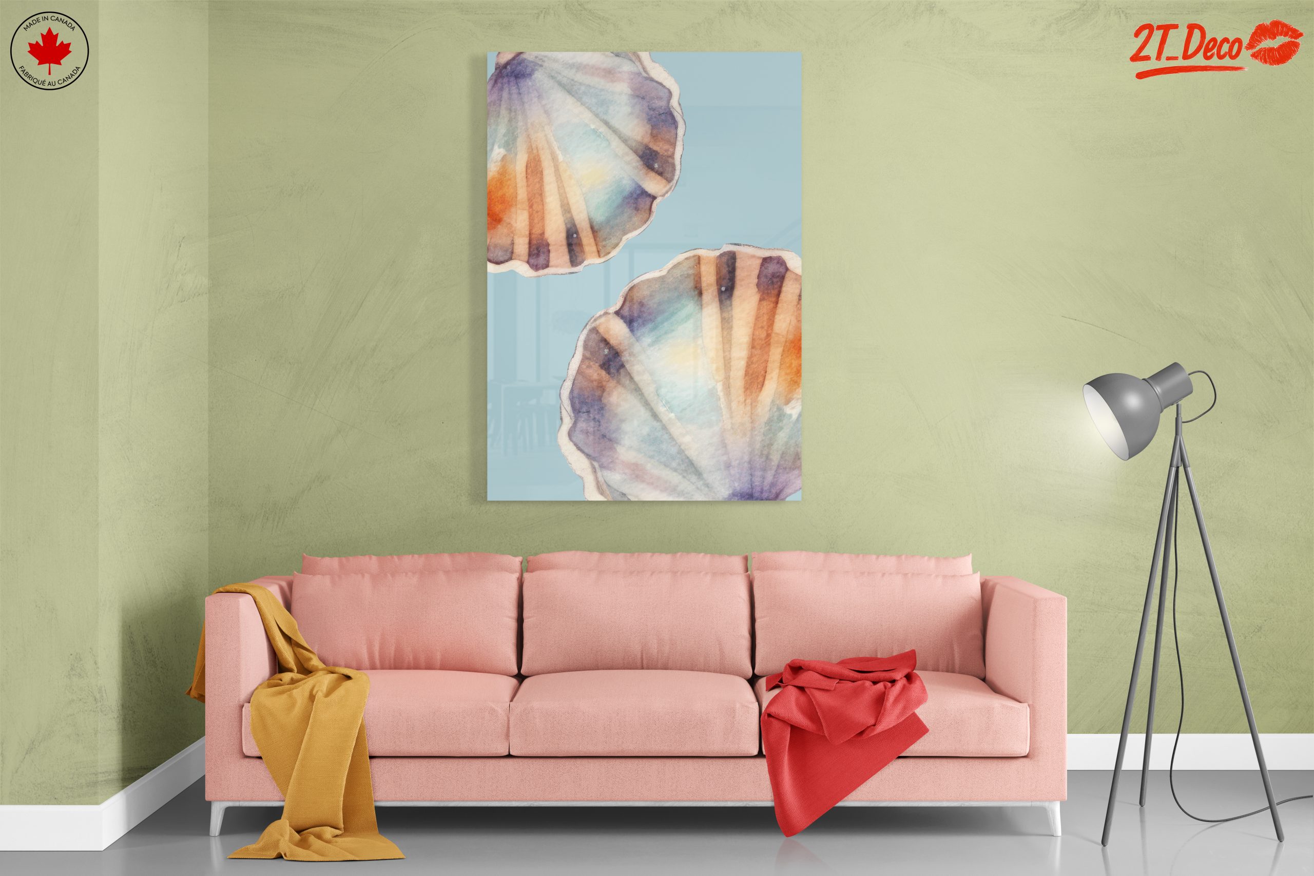 Watercolor Seashell Floral Art - Image 7
