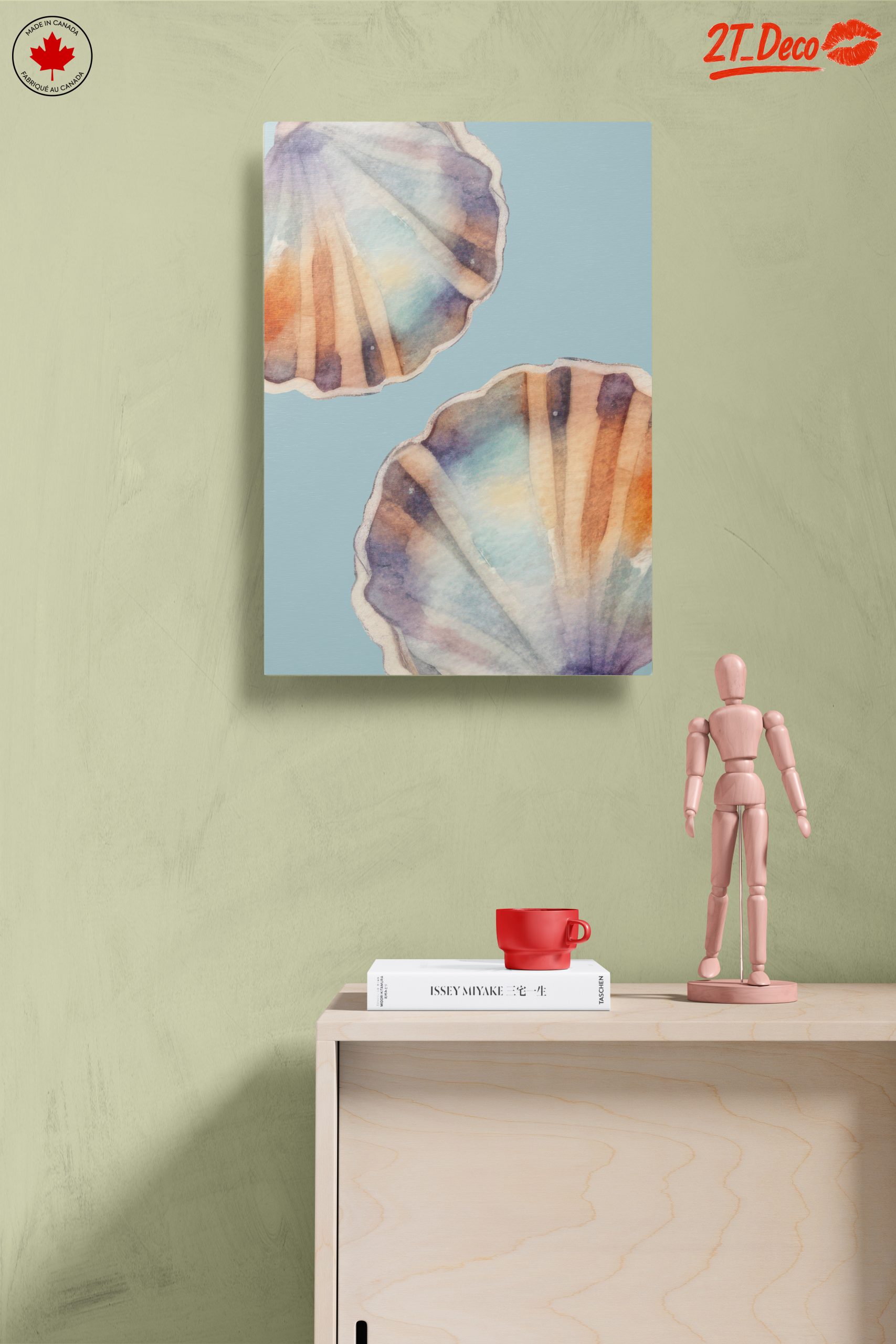 Watercolor Seashell Floral Art - Image 14