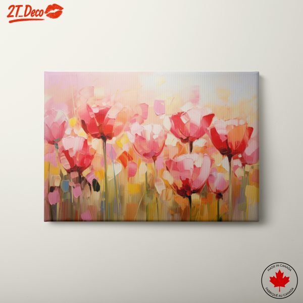 Abstract Floral Artwork with Vibrant Colors