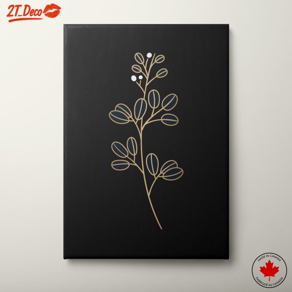 Stylized Botanical Leaf Artwork for Modern Decor