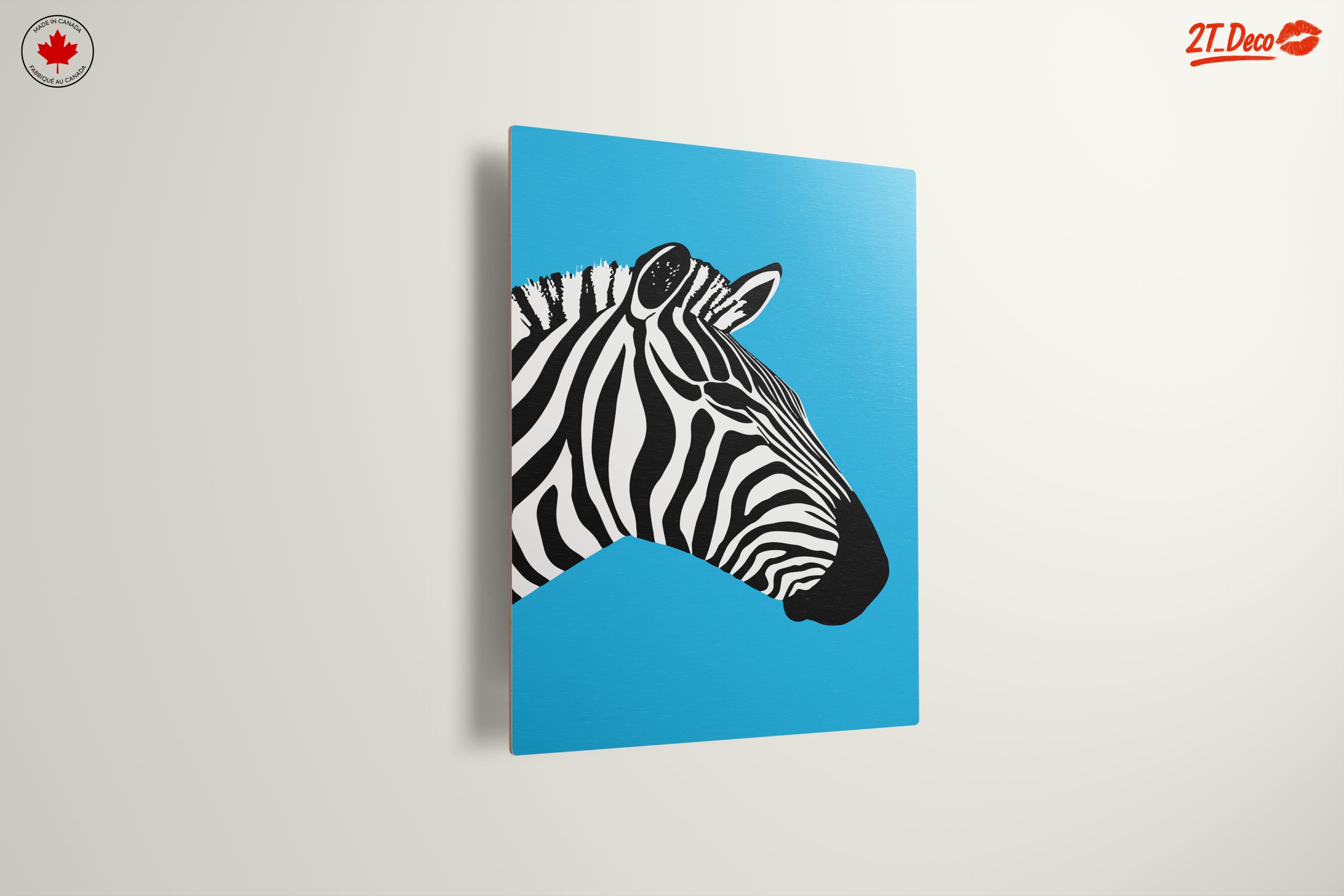 Stylized Zebra on Bright Blue Background - Image 13