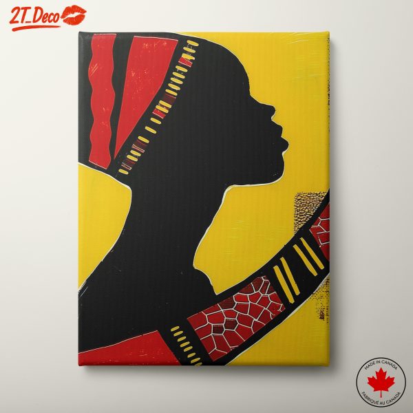 Elegant Afro Silhouette Art