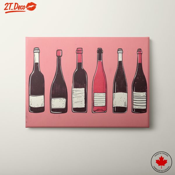 Colorful Wine Bottle Illustrations for Home Decor