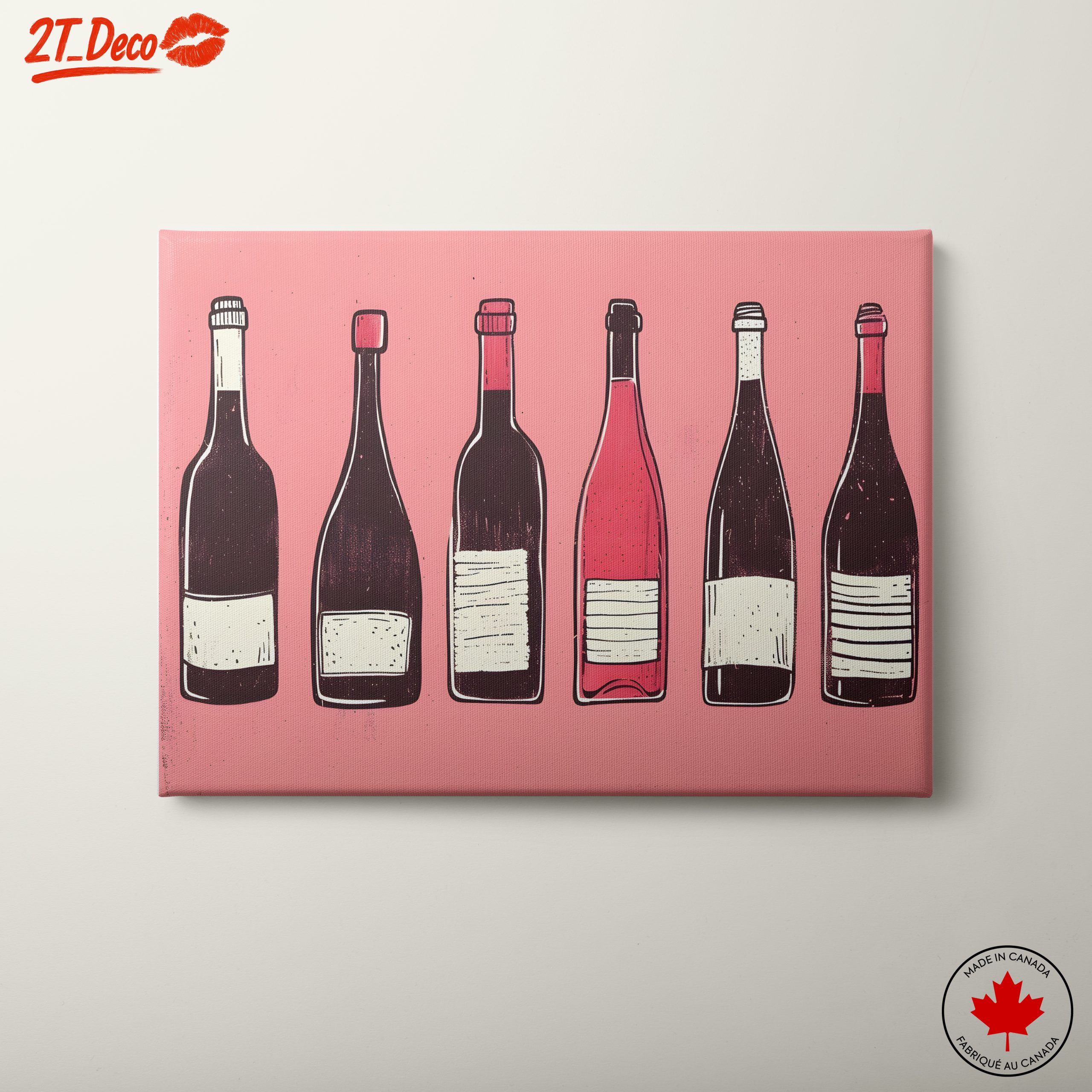 Colorful Wine Bottle Illustrations for Home Decor