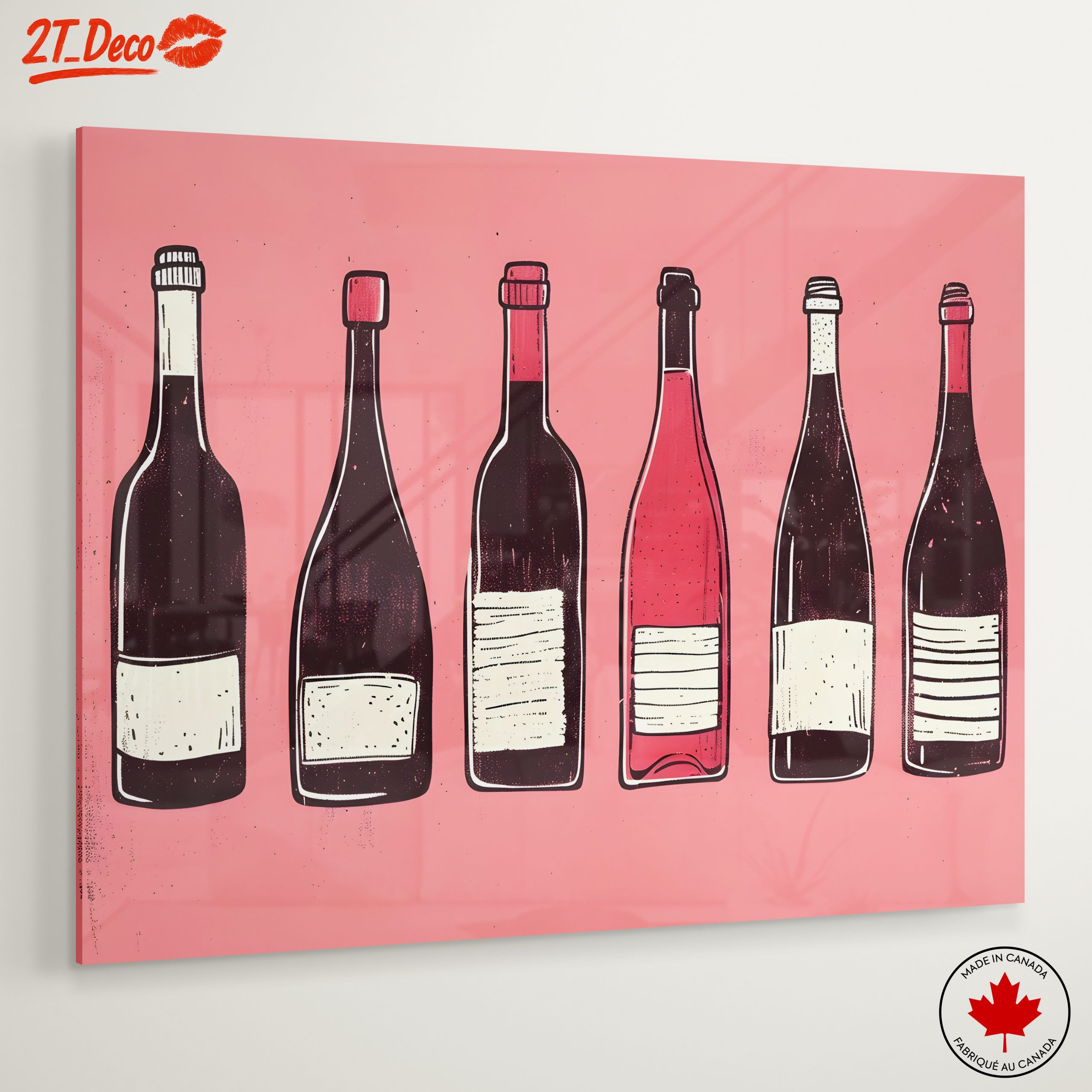 Colorful Wine Bottle Illustrations for Home Decor - Image 6