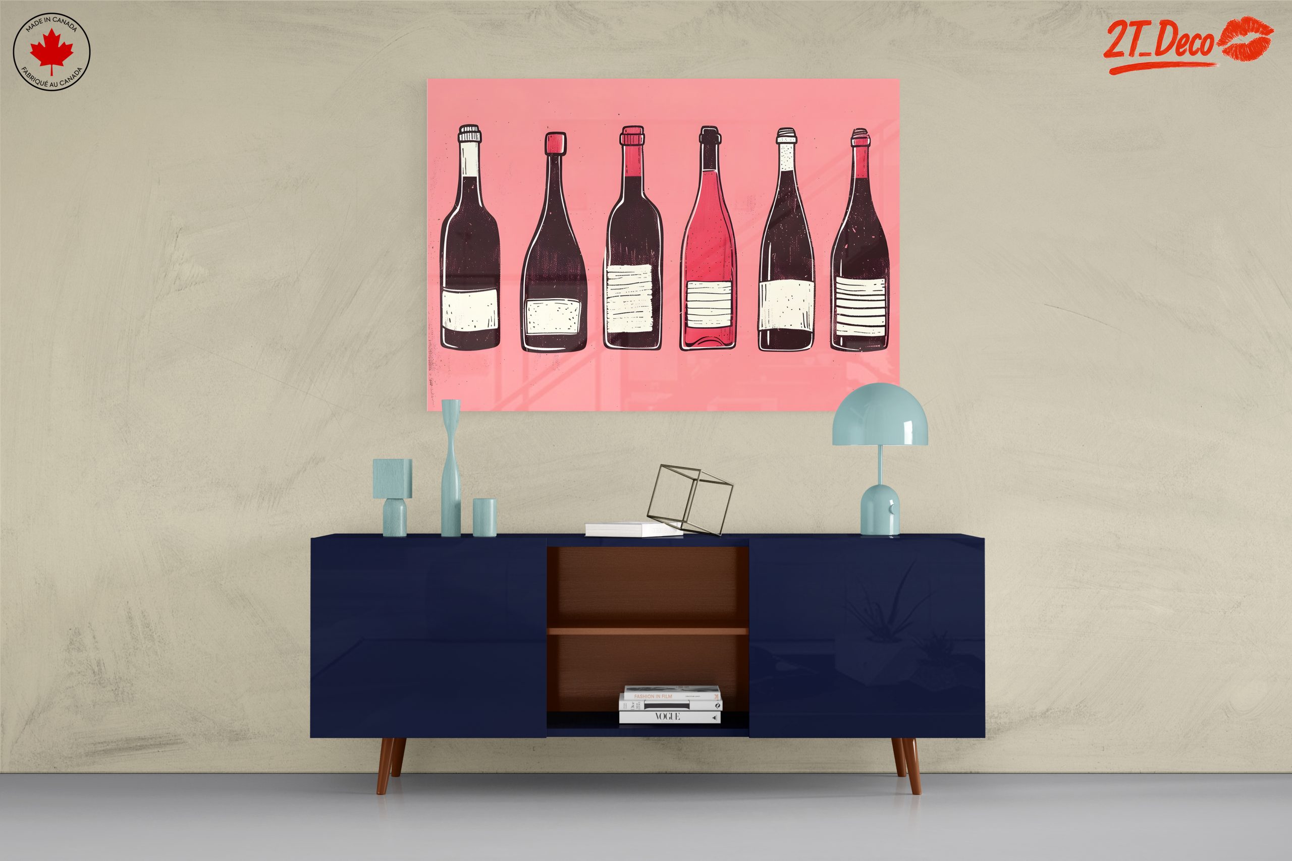 Colorful Wine Bottle Illustrations for Home Decor - Image 8