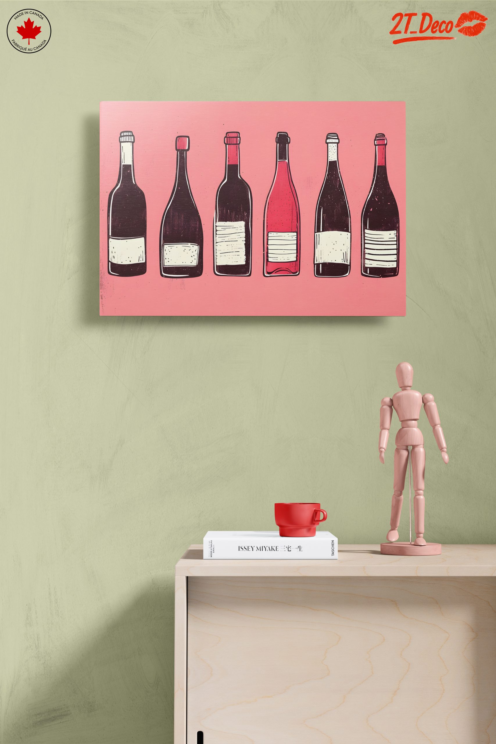 Colorful Wine Bottle Illustrations for Home Decor - Image 14