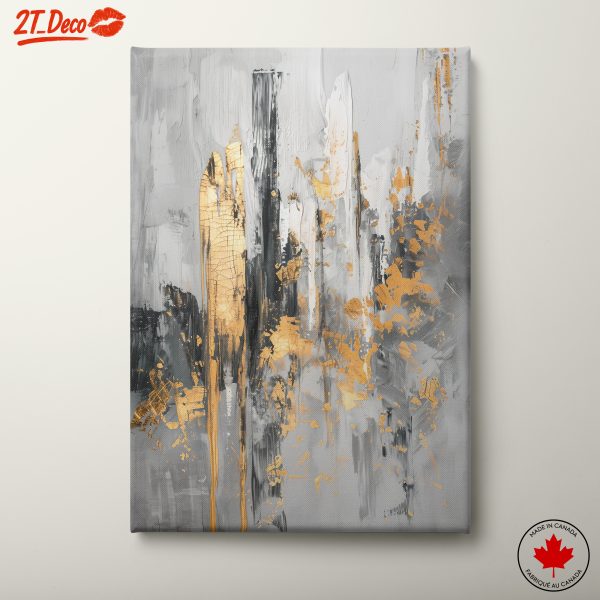 Stylish Abstract Art with Gold Accents