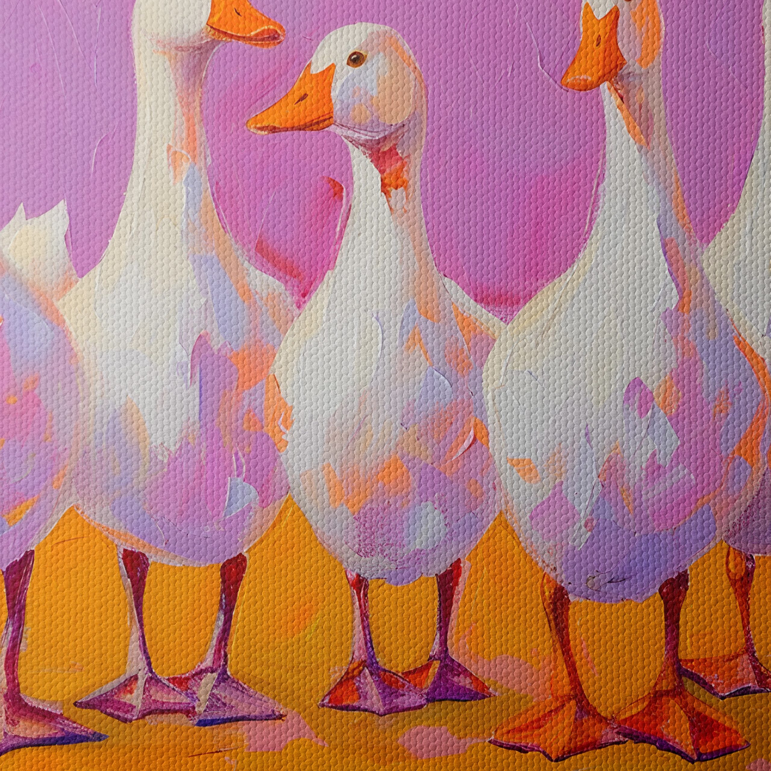 Colorful Artistic Ducks on Bright Background - Image 4