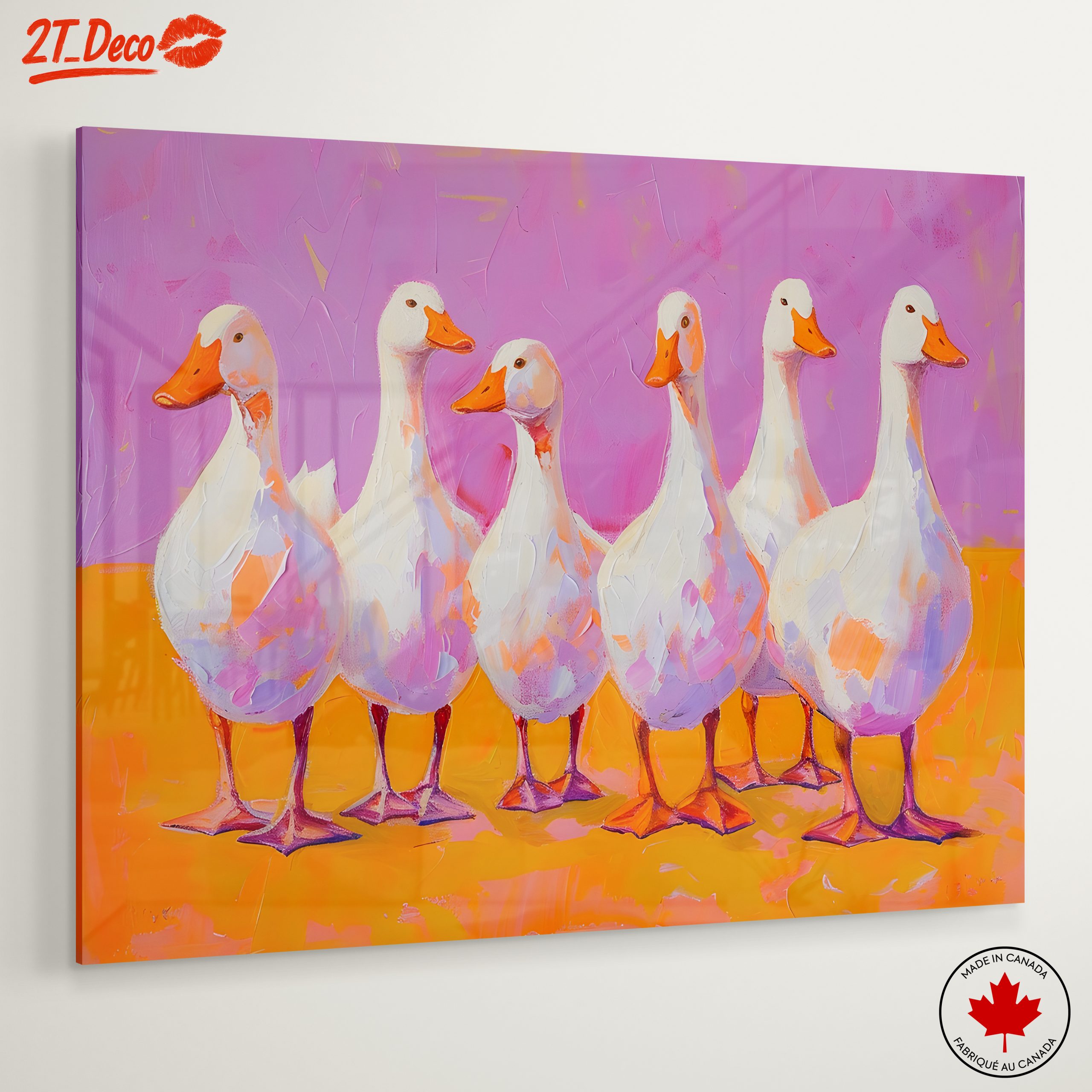 Colorful Artistic Ducks on Bright Background - Image 6