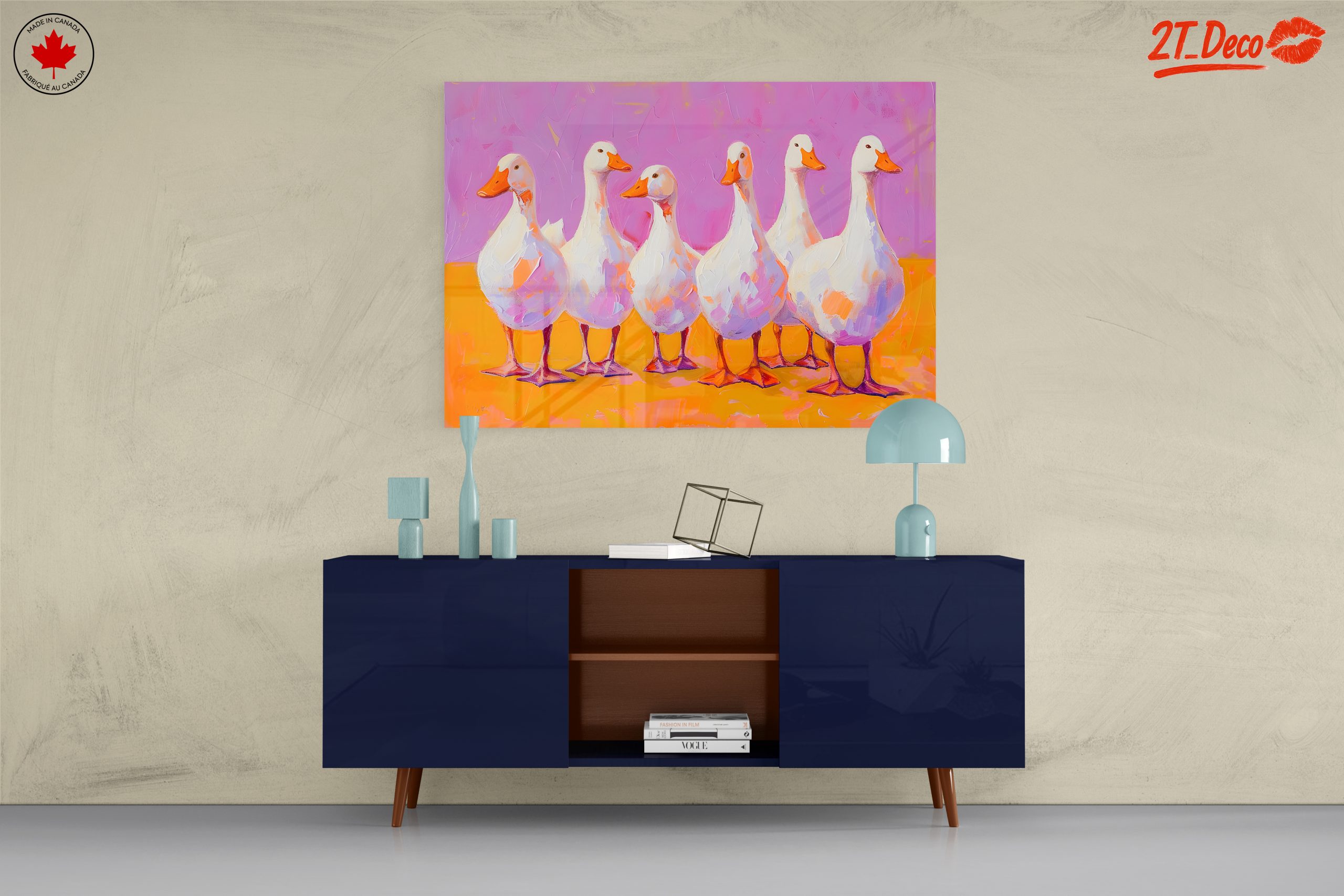 Colorful Artistic Ducks on Bright Background - Image 8