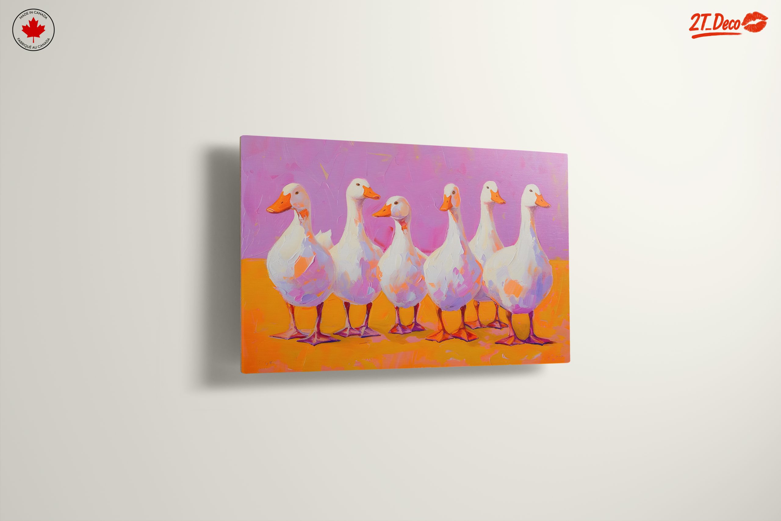 Colorful Artistic Ducks on Bright Background - Image 13