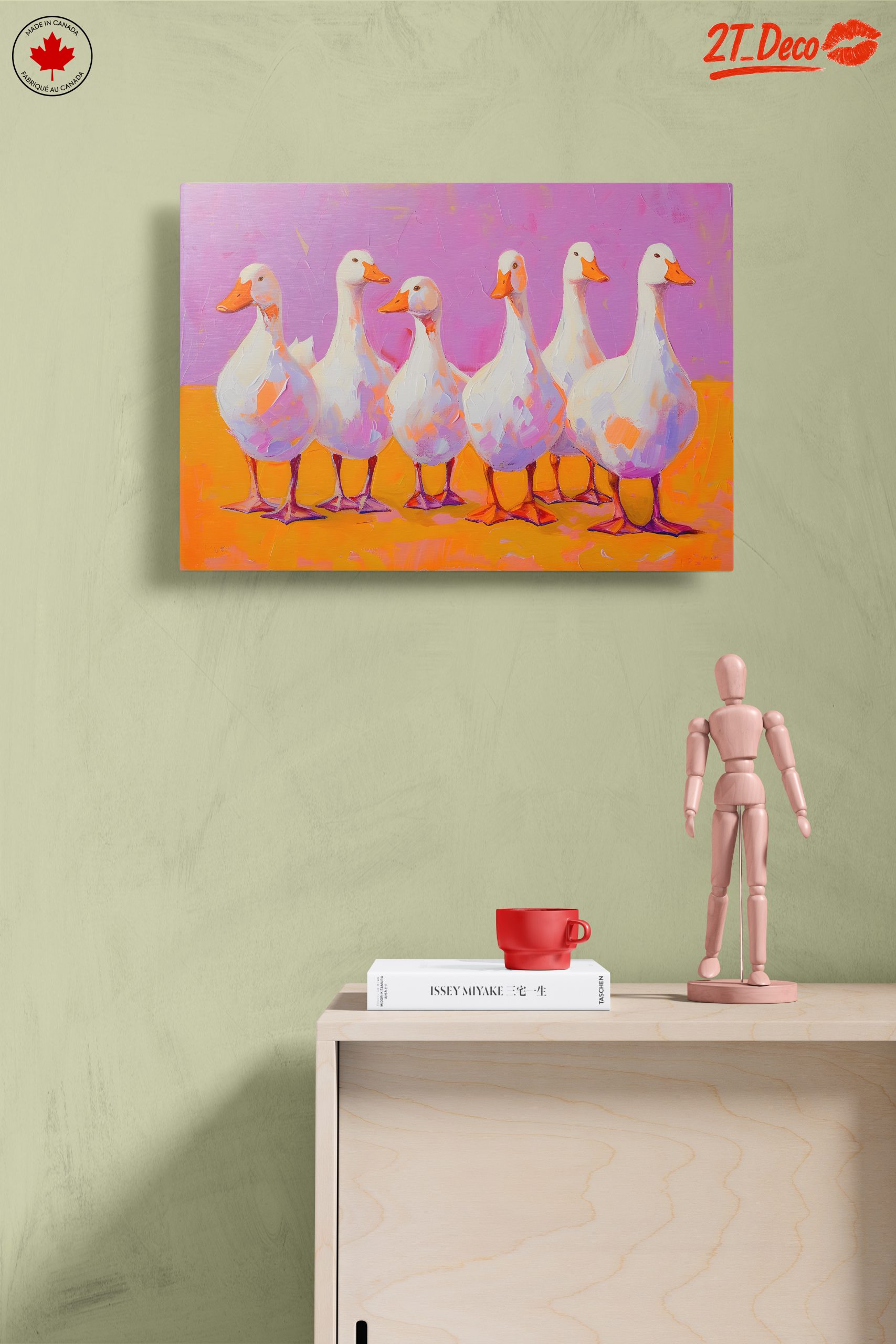 Colorful Artistic Ducks on Bright Background - Image 14