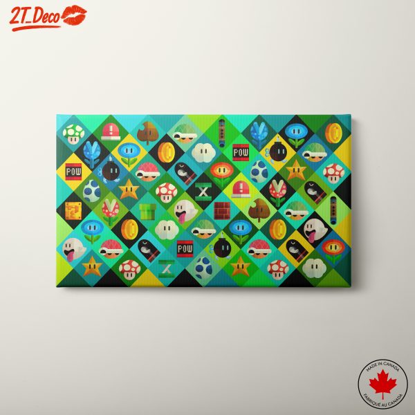Colorful Mario Game Icons Art