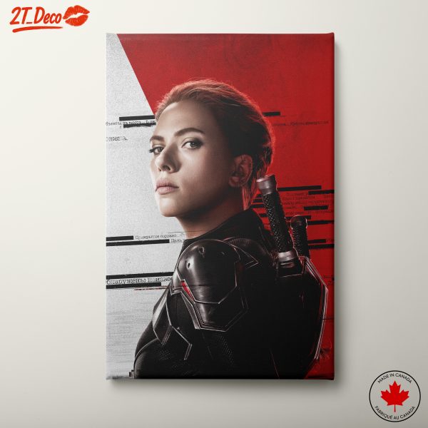 Black Widow Action Portrait in Marvel Style