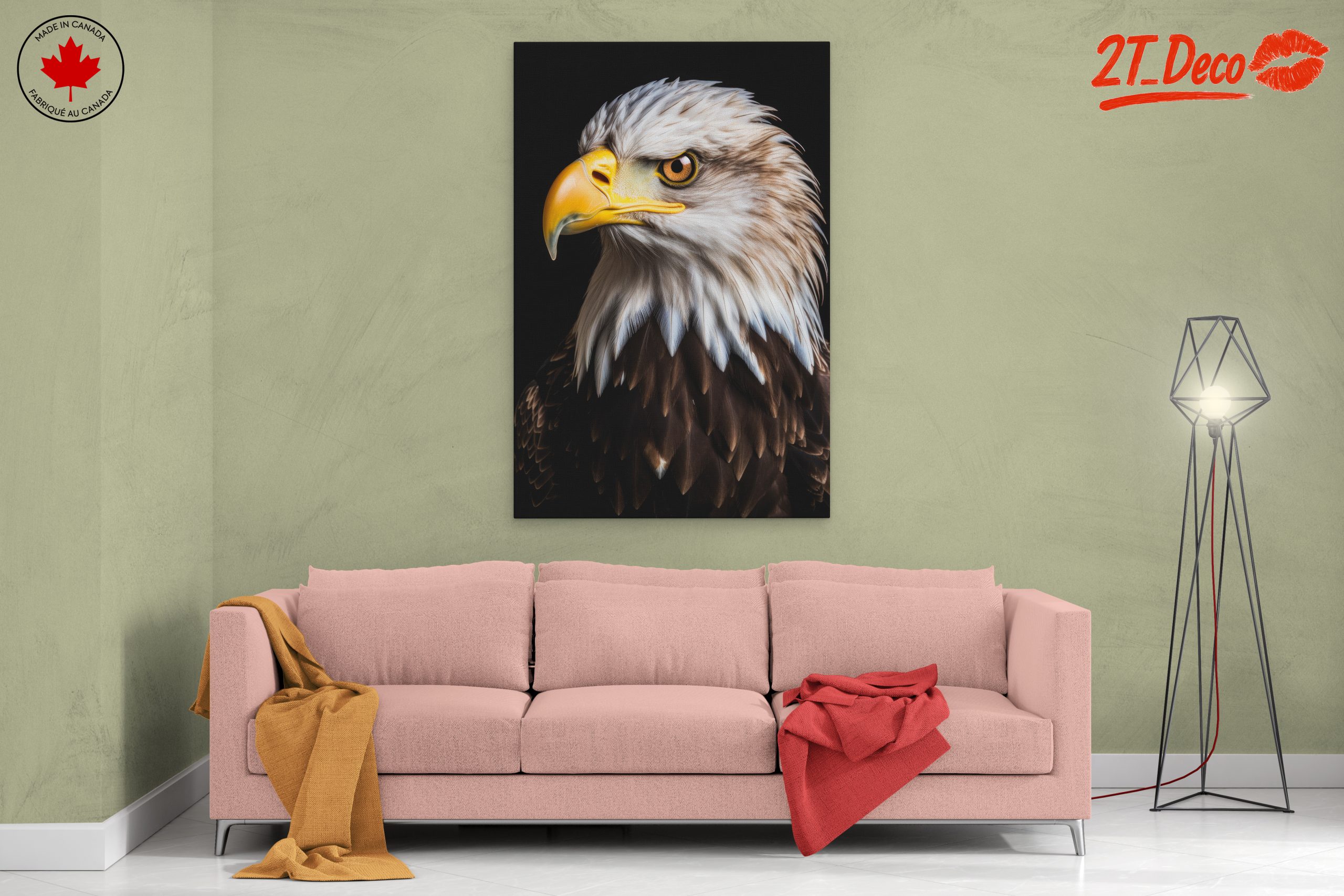 Realistic Eagle Portrait Wall Art - Image 2
