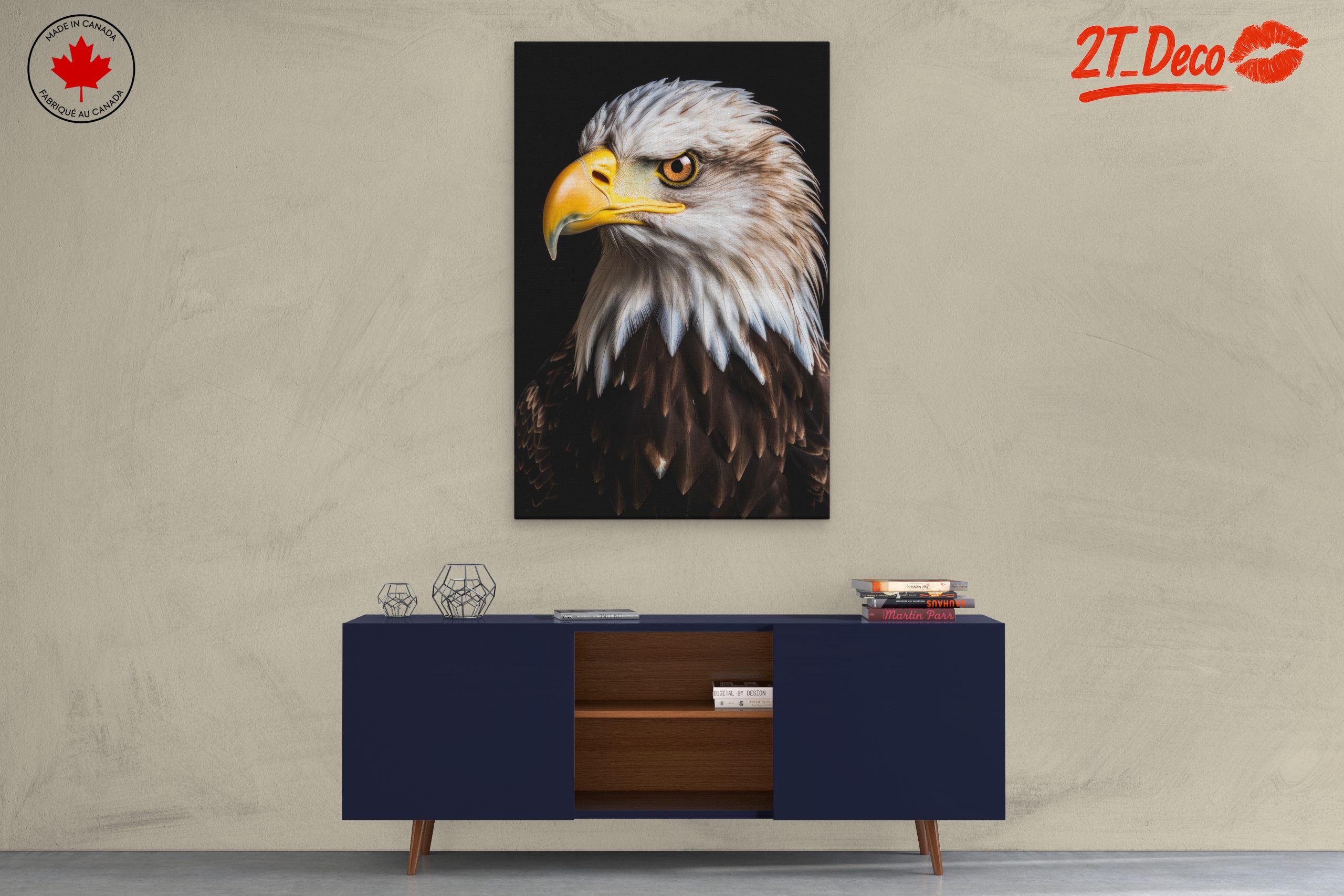 Realistic Eagle Portrait Wall Art - Image 3