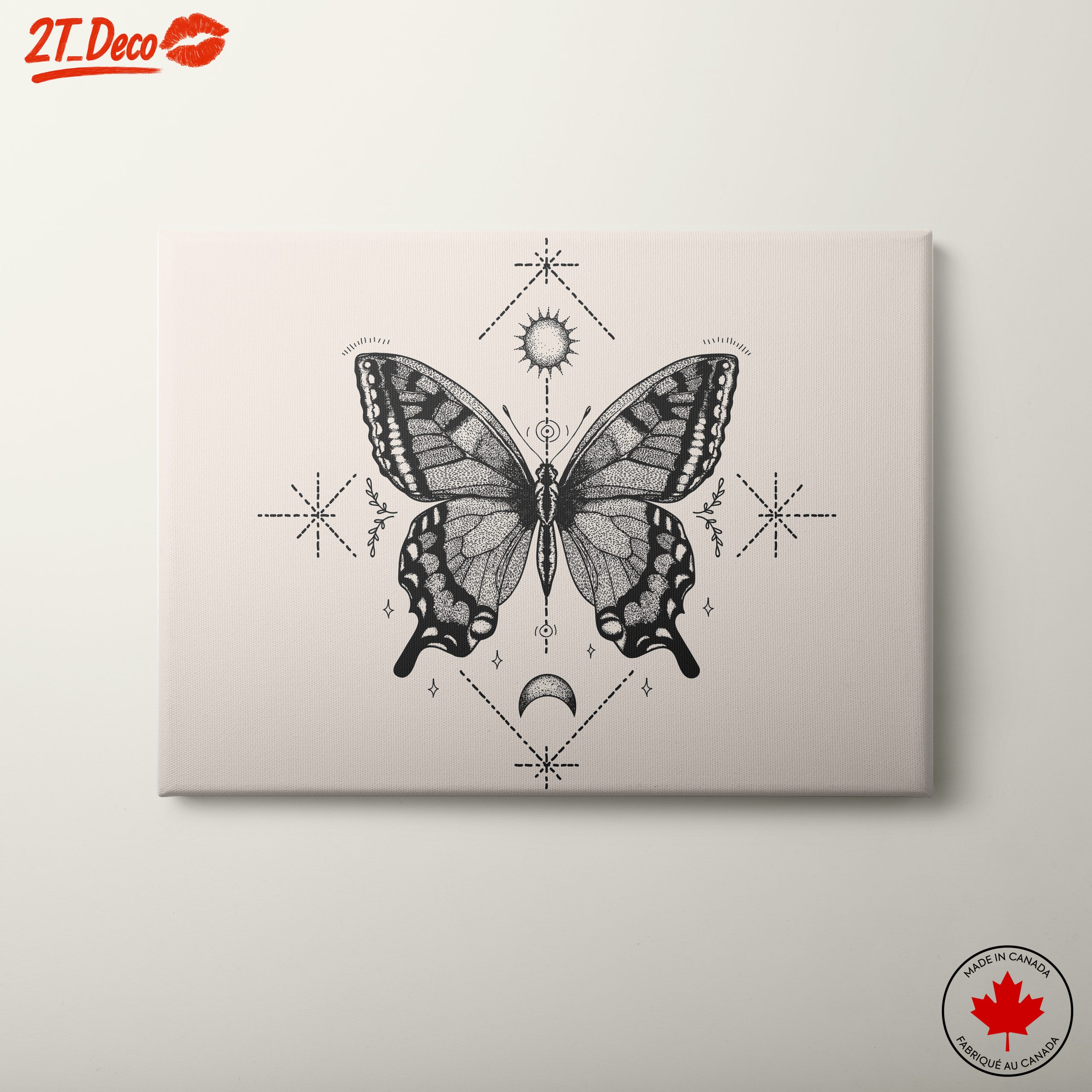 Stunning Black and White Butterfly Art