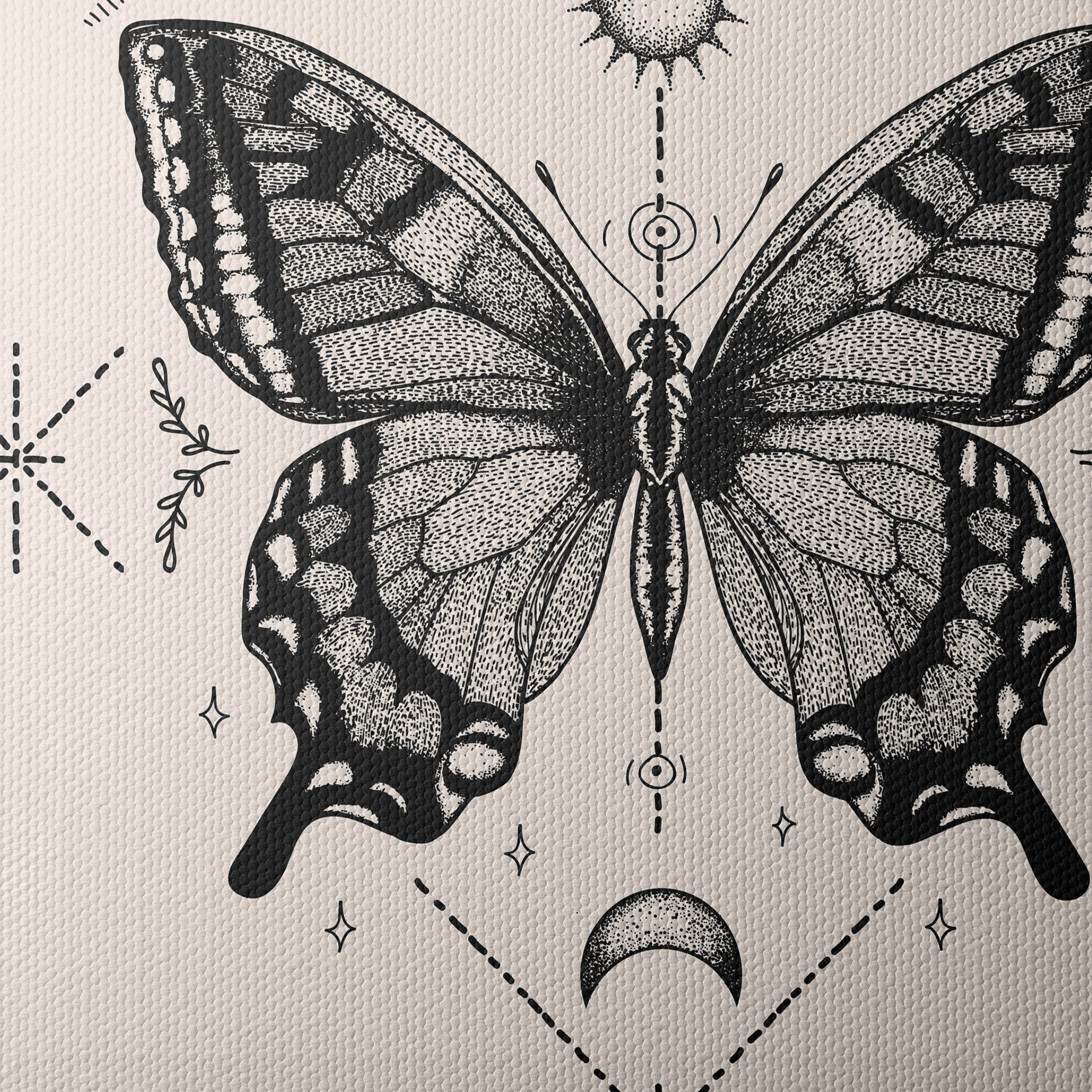 Stunning Black and White Butterfly Art - Image 4
