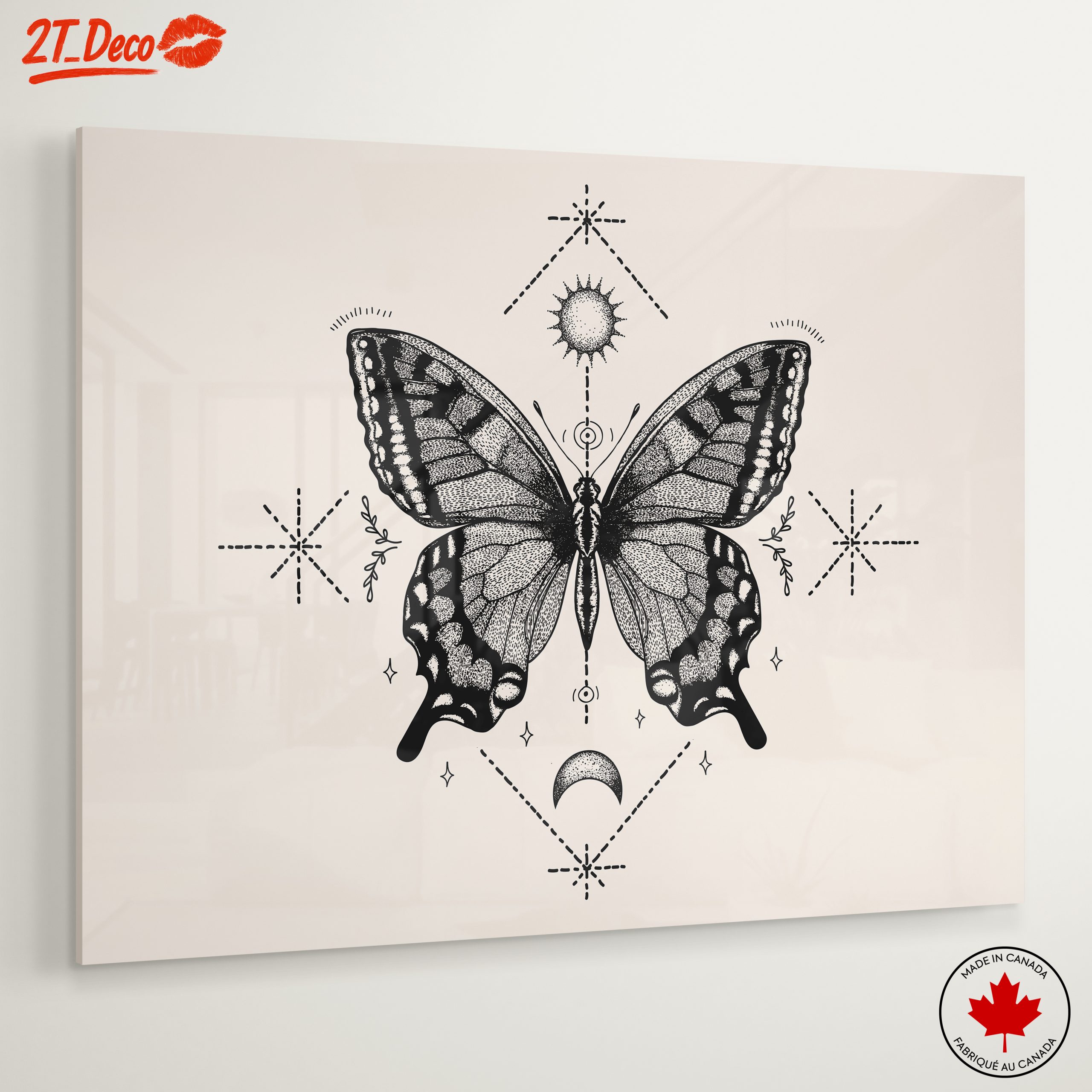 Stunning Black and White Butterfly Art - Image 6
