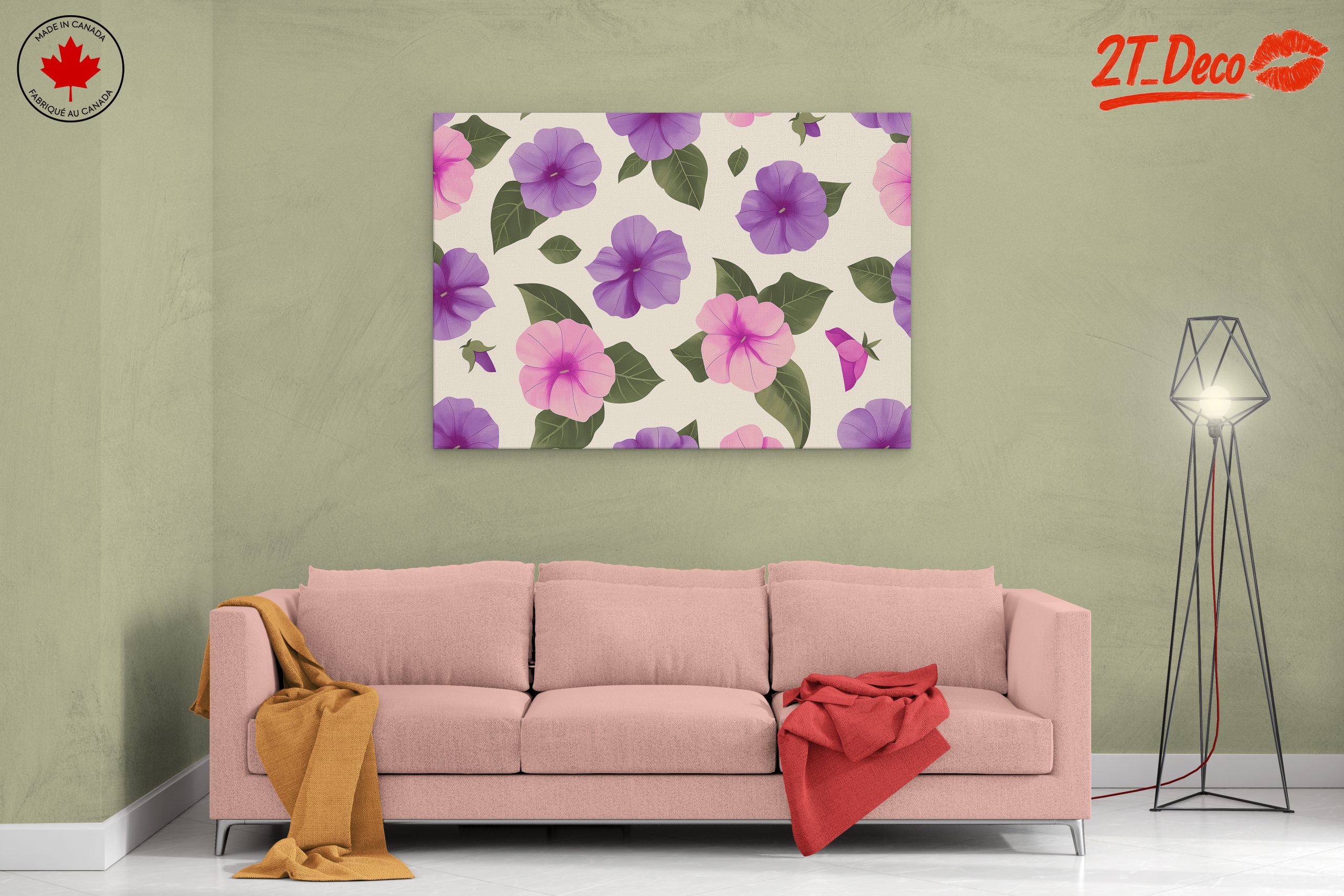 Vibrant Floral Pattern Art for Home Decoration - Image 2