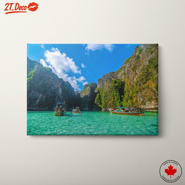Beautiful Nature Landscape with Boats