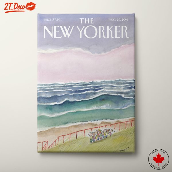 The New Yorker Cover Illustration of a Beach Scene