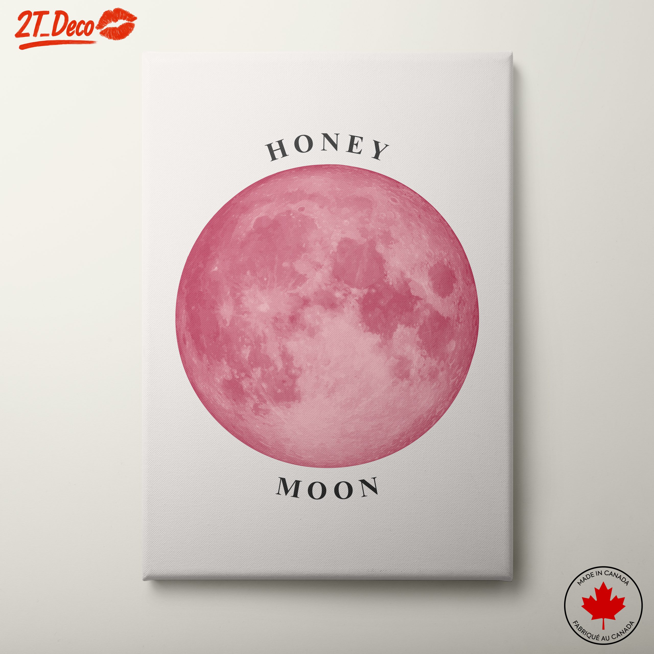 Pink Moon and Honey Theme Art
