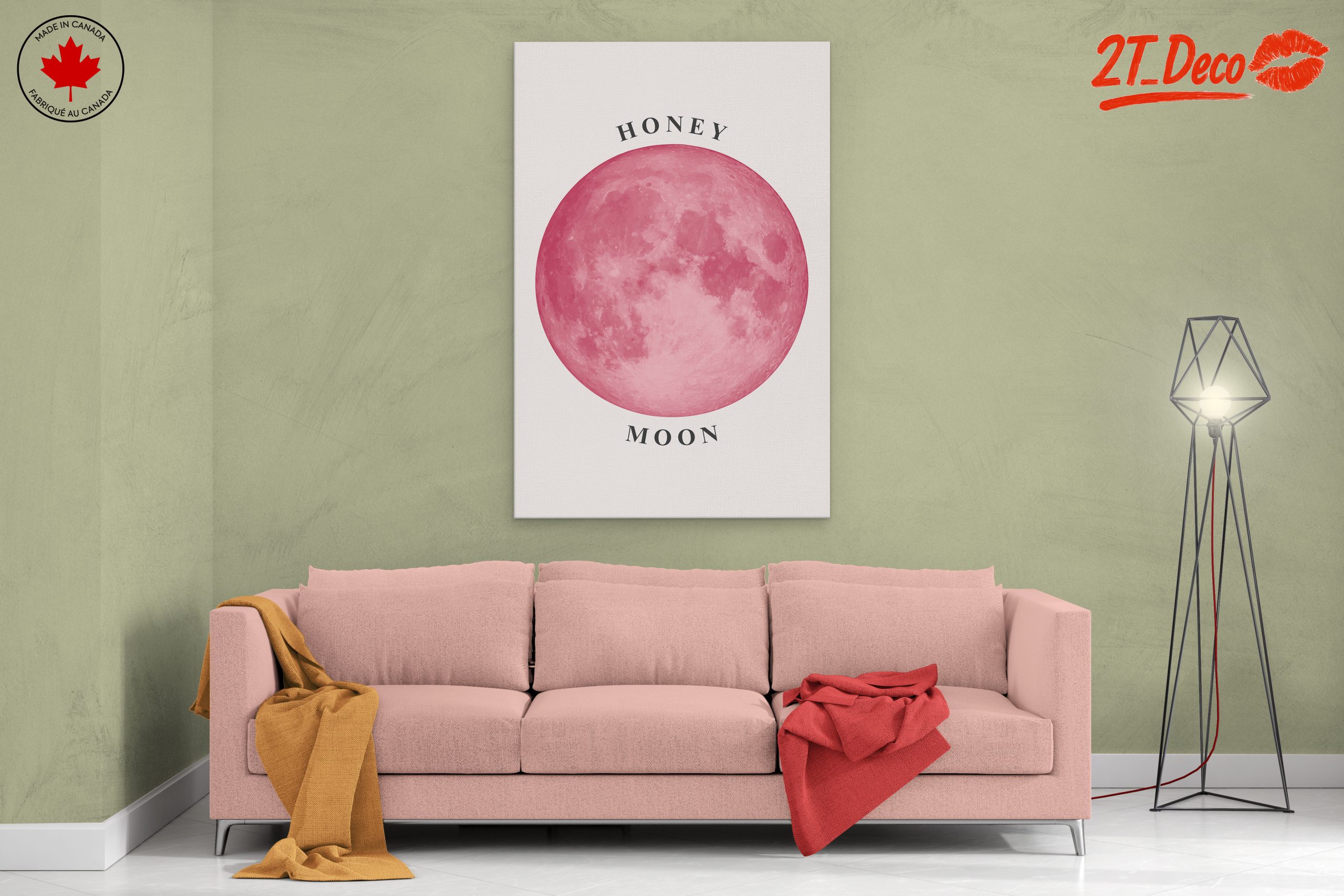 Pink Moon and Honey Theme Art - Image 2