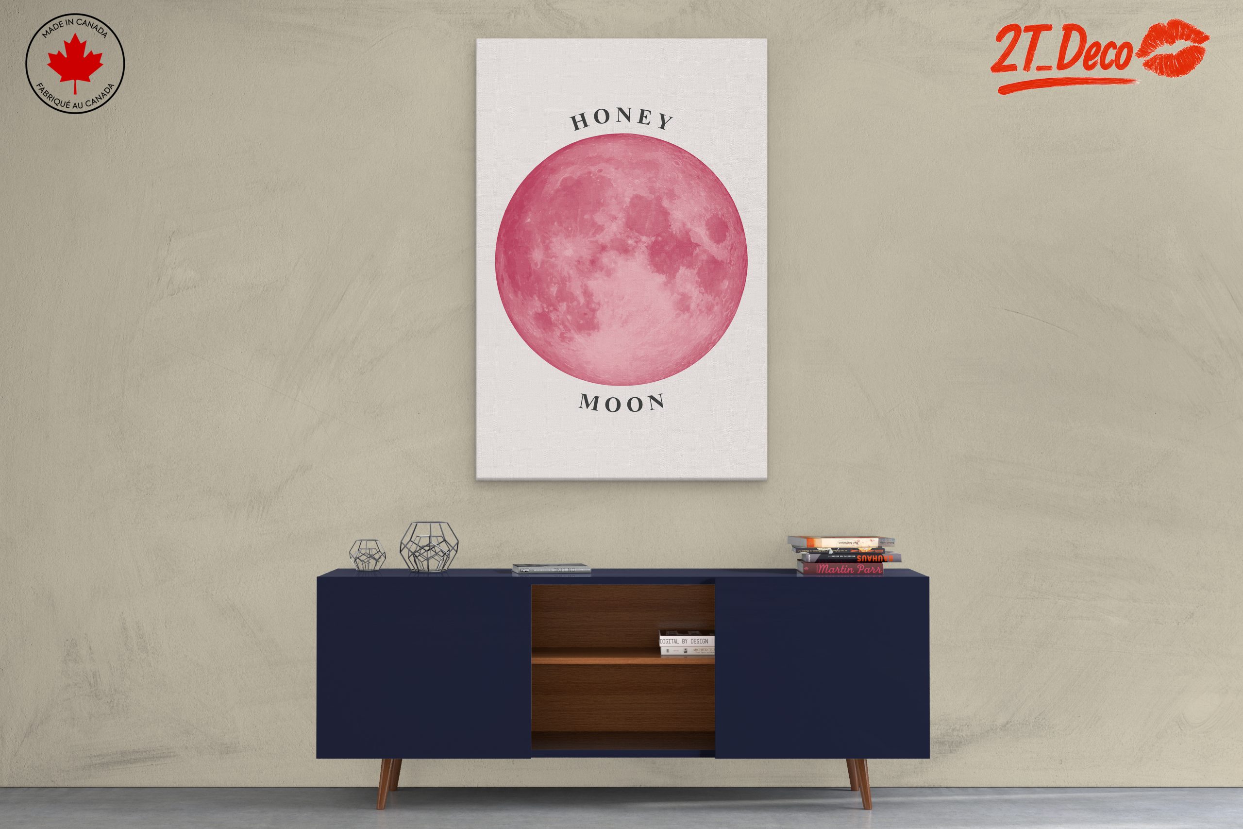 Pink Moon and Honey Theme Art - Image 3